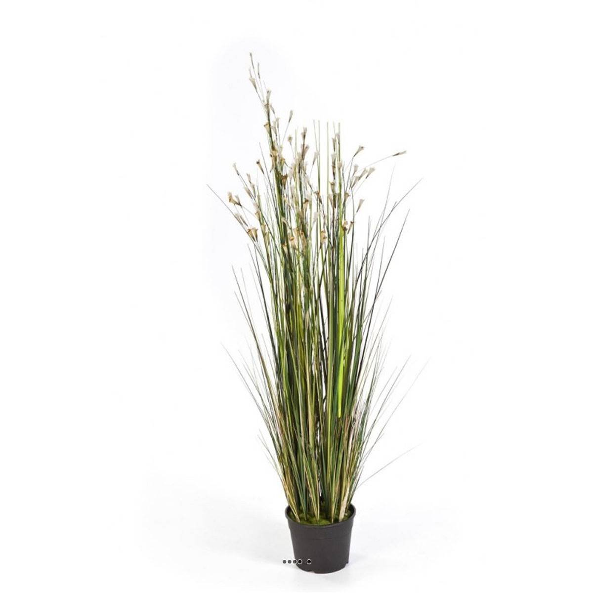 Graminee Herbe de Bambou fleurie artificielle crème, ARTIFICIELLES