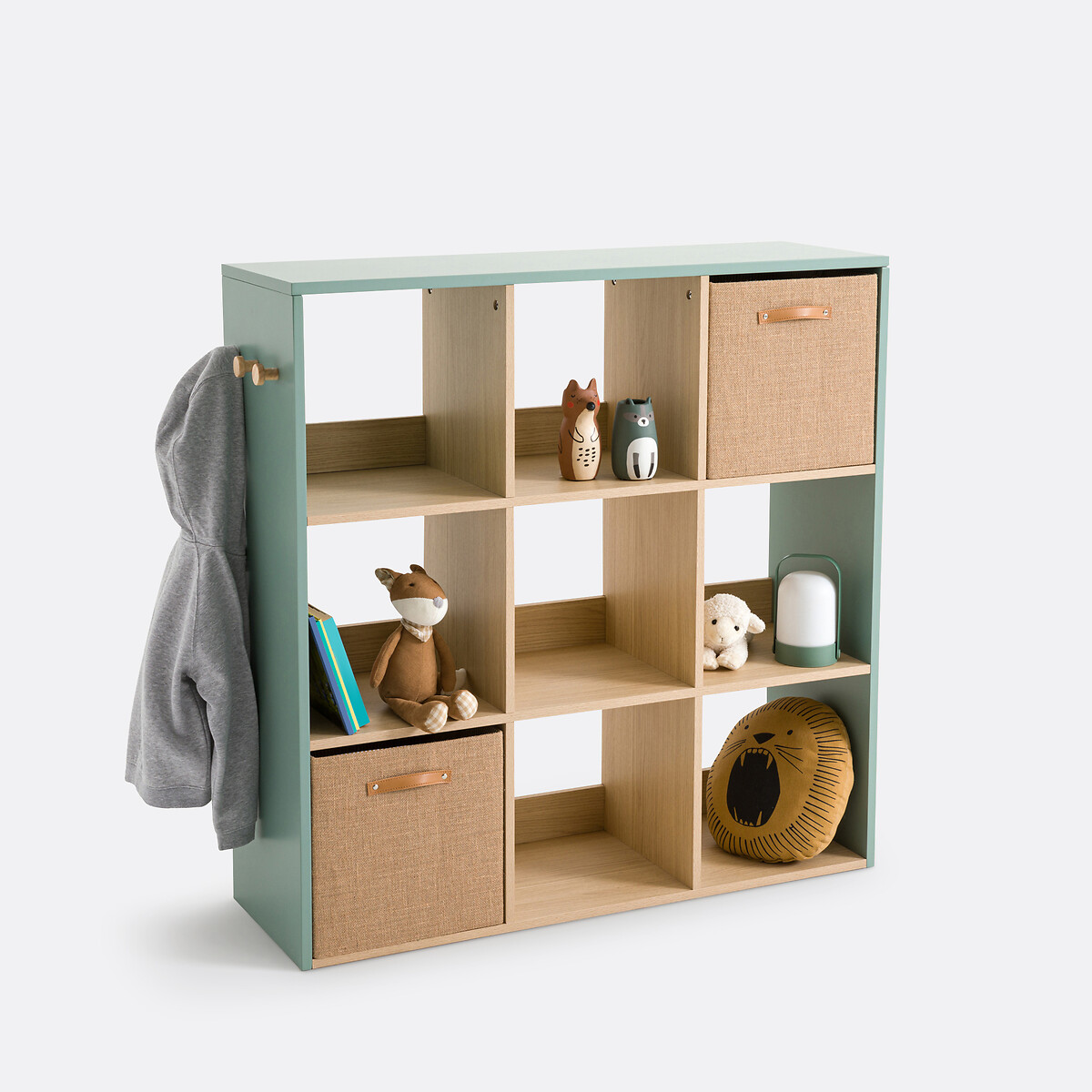Etagère de rangement 9 casiers, Bookie vert grisé, LA REDOUTE INTERIEURS