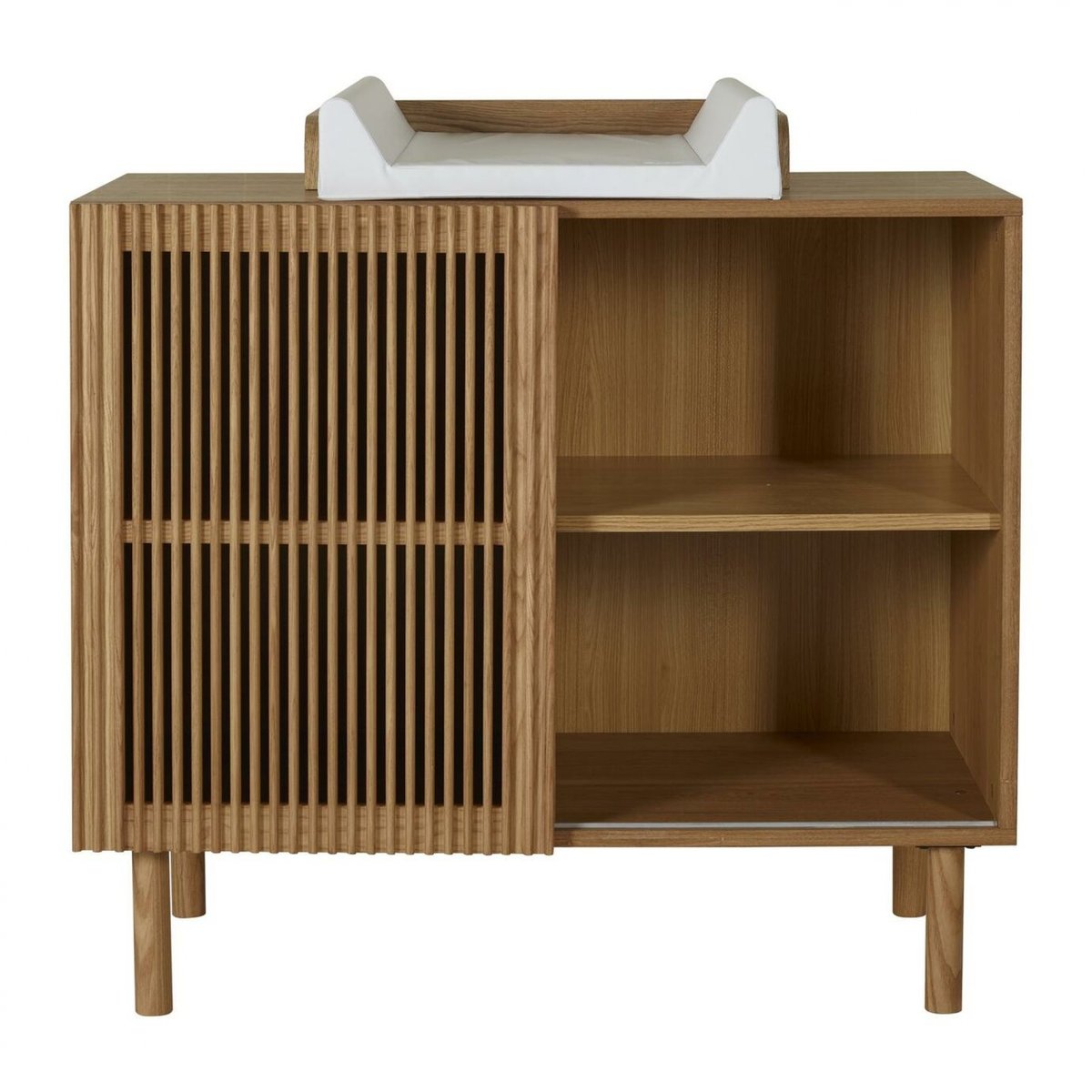 Commode 1 porte coulissante marron hai no ki, QUAX