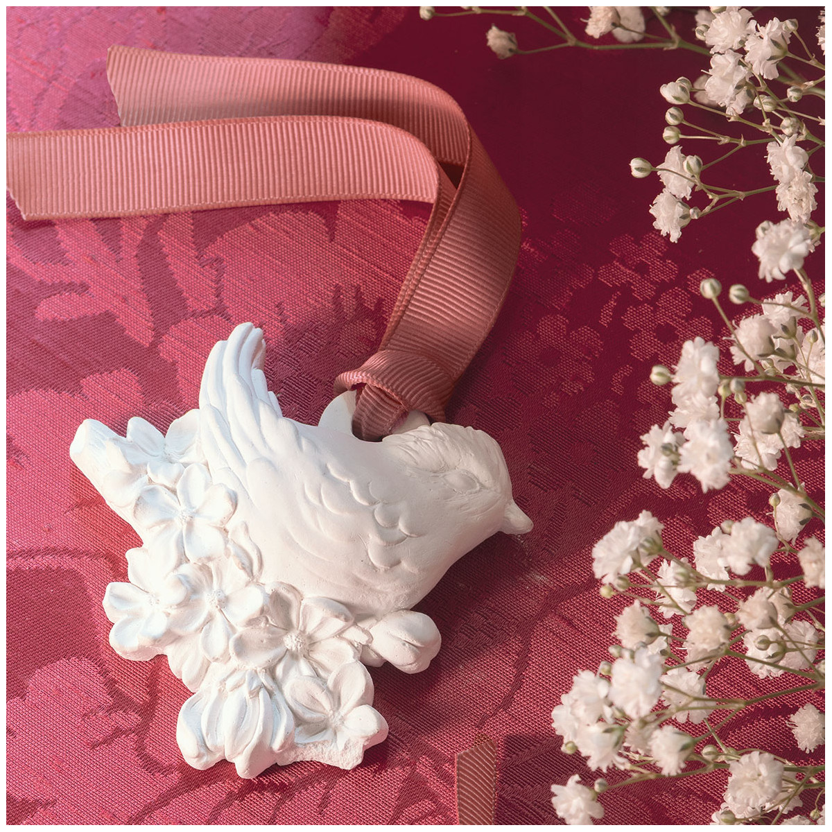 Décor parfumé Mésange - FLEUR DE CERISIER blanc, MATHILDE M