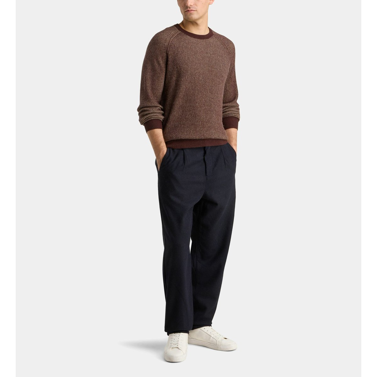 Pull   nachribco maille cachemire marron et multicolore, GALERIES LAFAYETTE