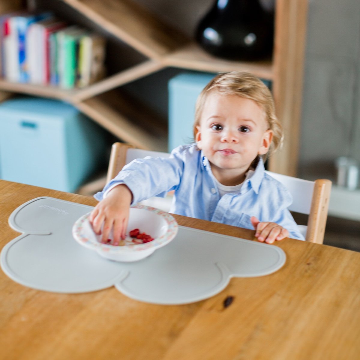 Set de table en forme de nuage gris foncé, KINDSGUT