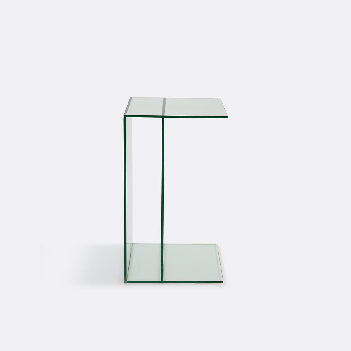 Bout de canapé en verre trempé, 1 niche, LIVIA transparent, LA REDOUTE INTERIEURS