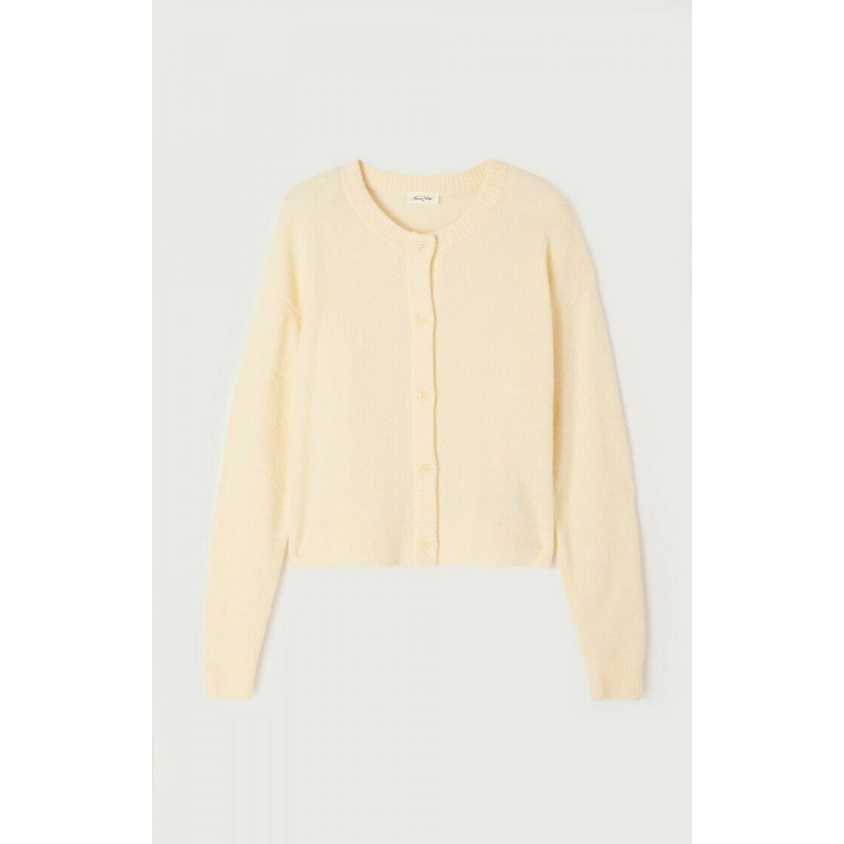 Cardigan maniche lunghe girocollo DAMSVILLE beige chiaro, AMERICAN VINTAGE