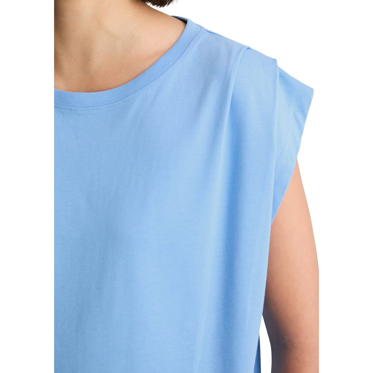 T-shirt relaxed en pur coton organique bleu moyen, MARC O’POLO DENIM
