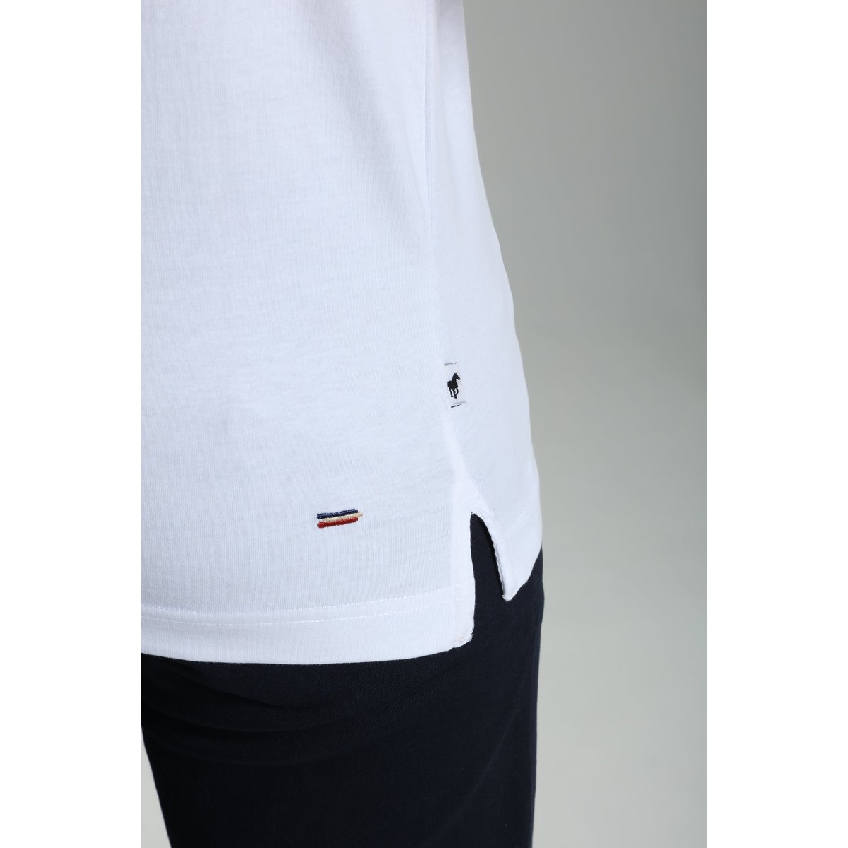Polo manches courtes en coton PJEY blanc, GENTLEMAN FARMER