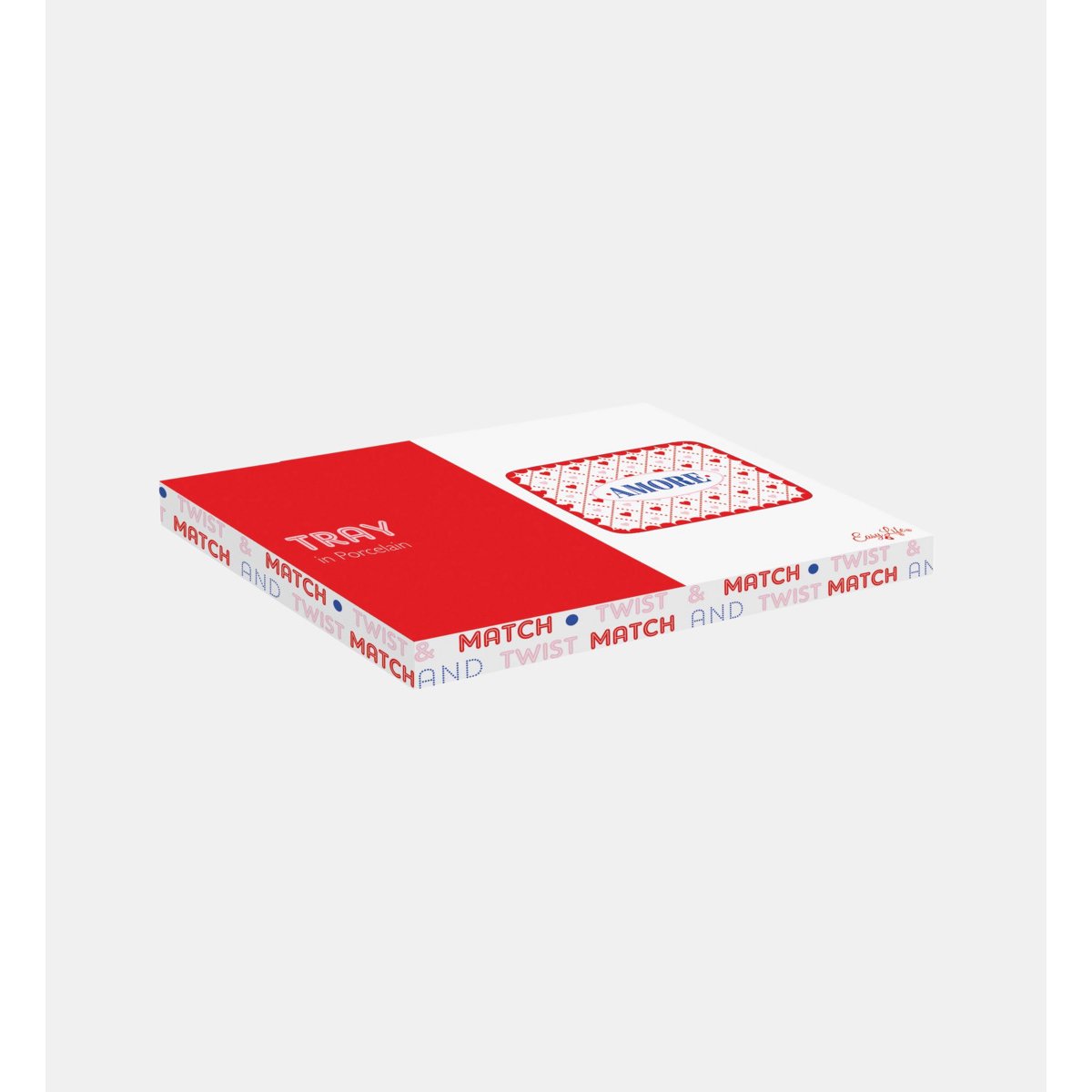 Plat en porcelaine rouge, EASY LIFE