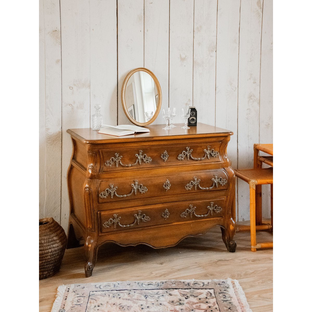 Commode en bois Garance N°197 - Bon état bois foncé, DEBONGOUT