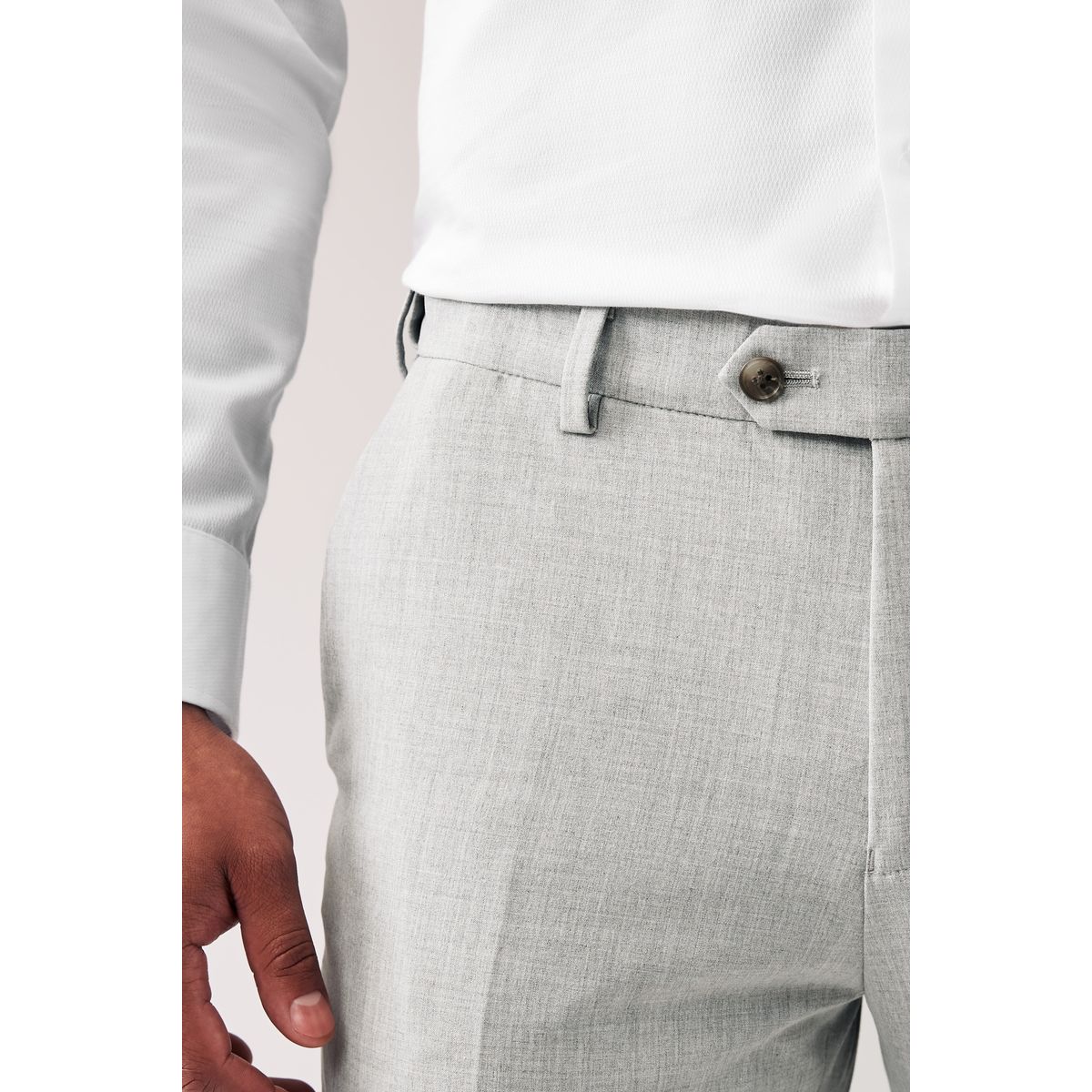 Pantalon de costume extensible gris clair, NEXT