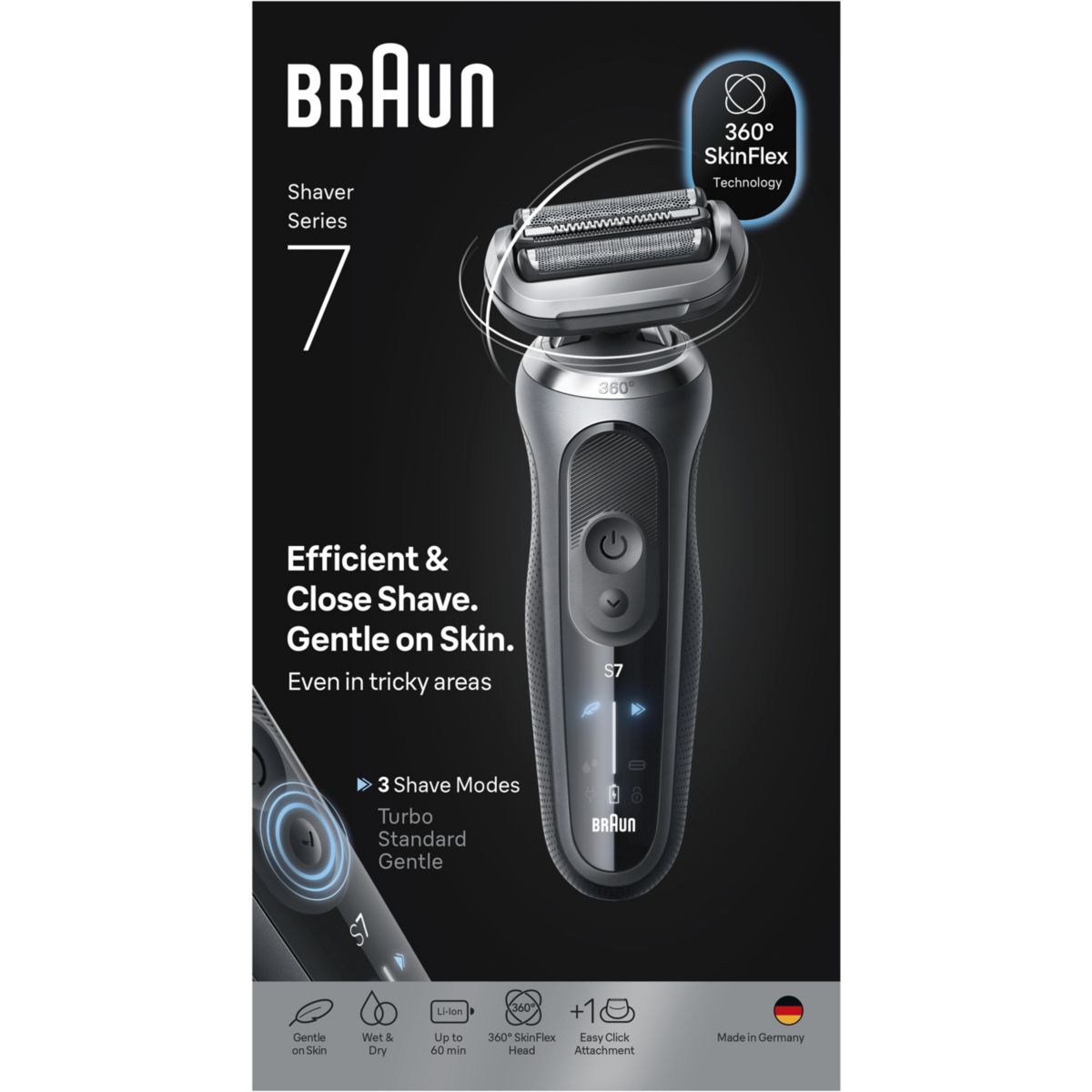 Rasoir électrique Series 7 72-G1200s couleur unique, BRAUN