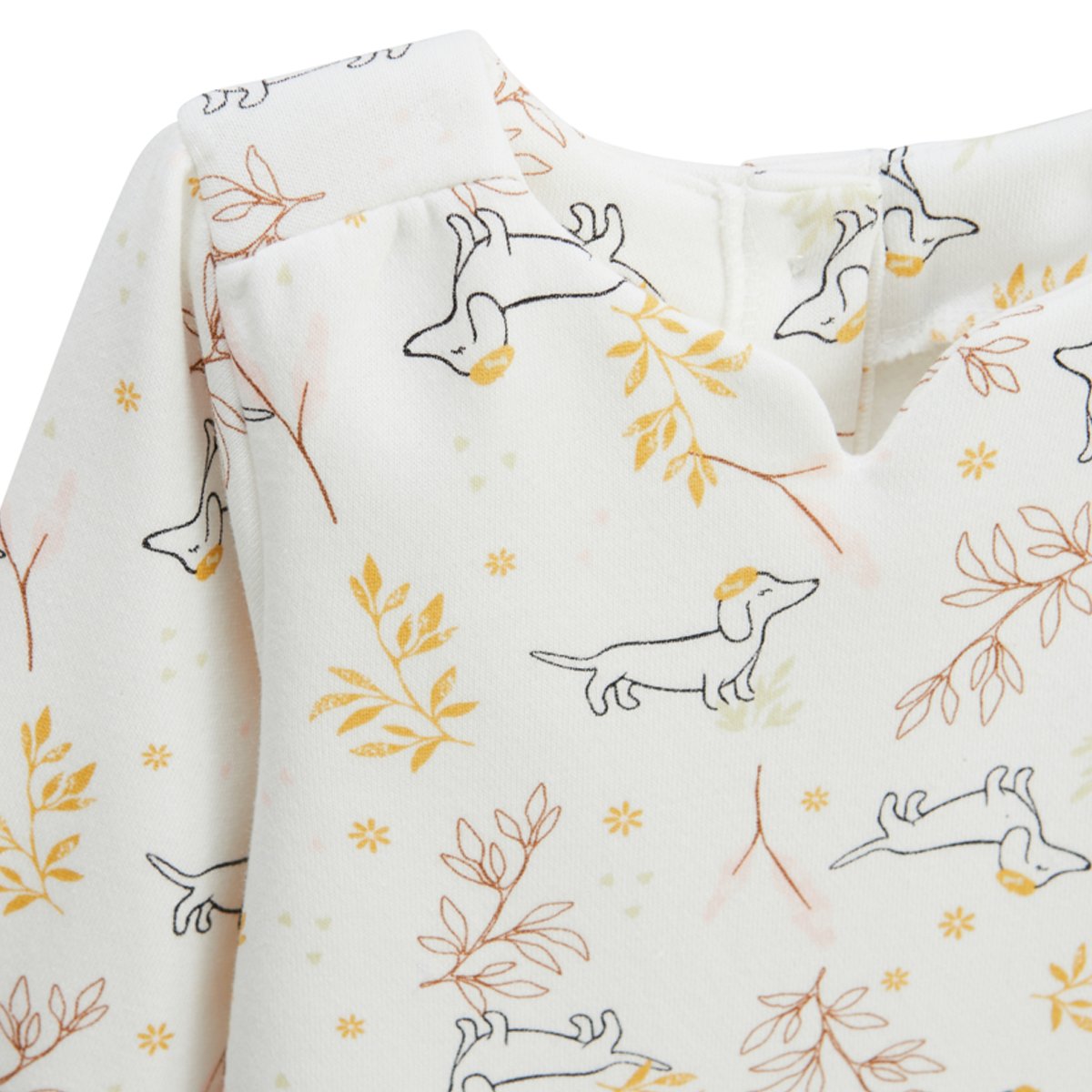 Ensemble bébé robe et legging en molleton Emilie ocre, PETIT BEGUIN