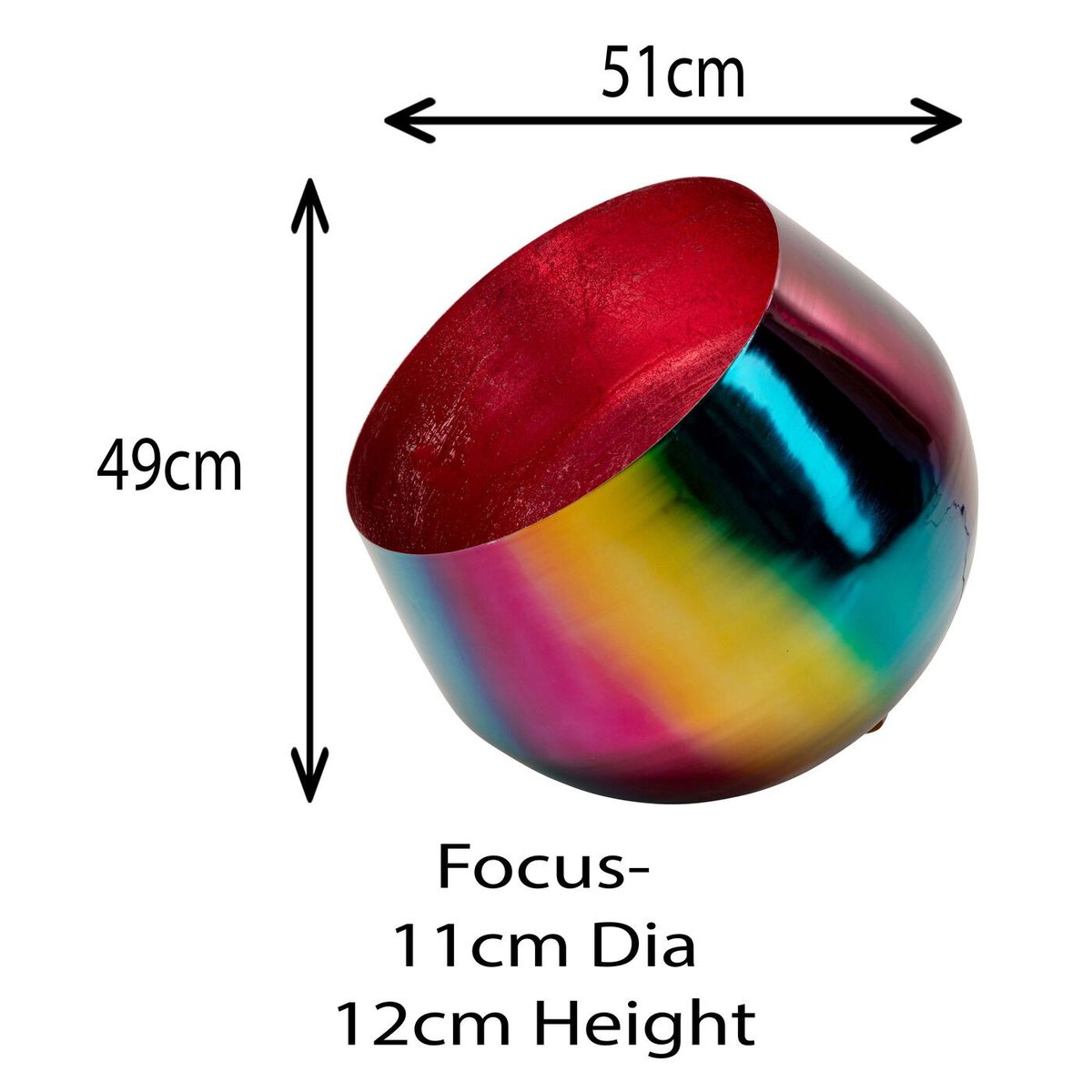 Lampe ronde en acier, RAINBOW multicolore, KARE DESIGN