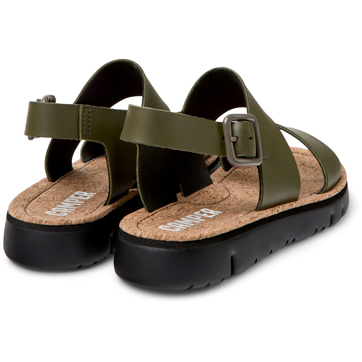 Sandales Oruga cuir vert foncé, CAMPER