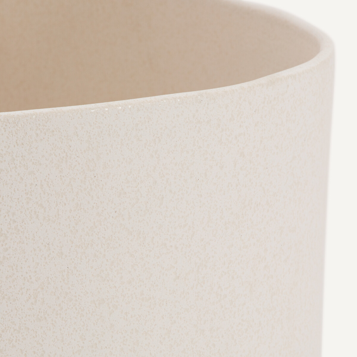 Cache pot en faïence hauteur 33 cm, Florian blanc, AM.PM
