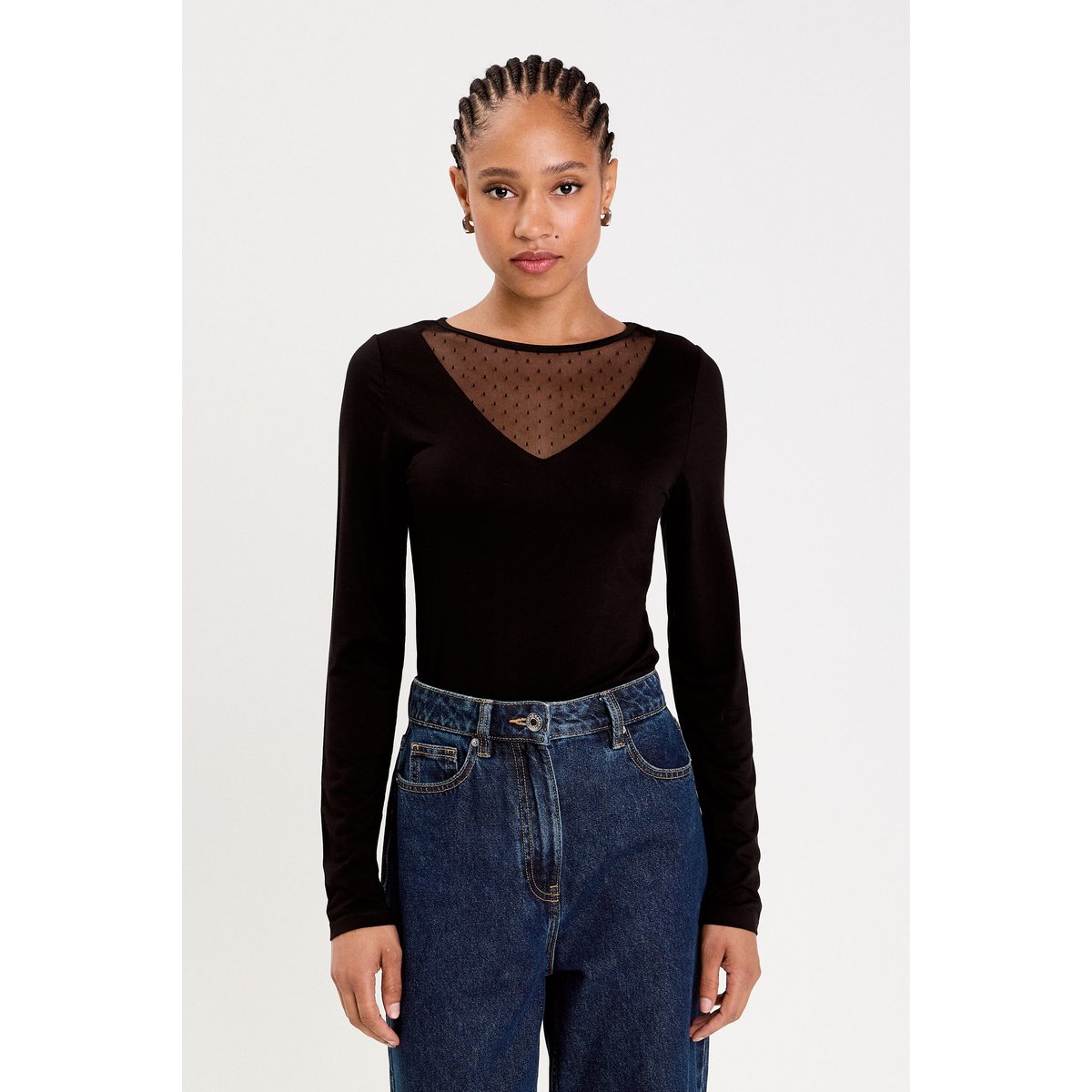 Body thermique col rond manches longues noir, CACHE CACHE