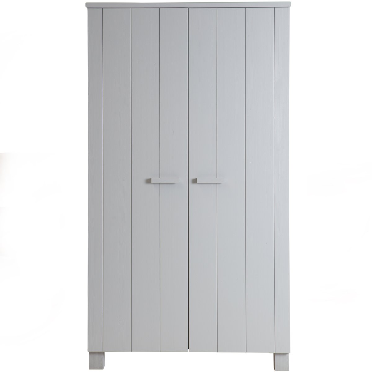 Armoire 2 portes en pin DENNIS béton gris, WOOOD