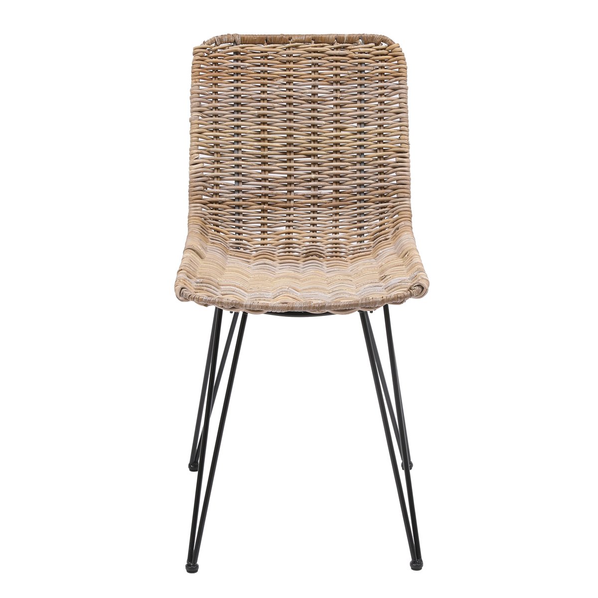 Lot de 2 chaises en fibres, PENANG marron, NORDLYS