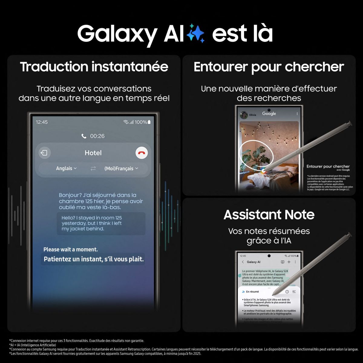 Smartphone Galaxy S24 Ultra 5G 512Go Gris couleur unique, SAMSUNG