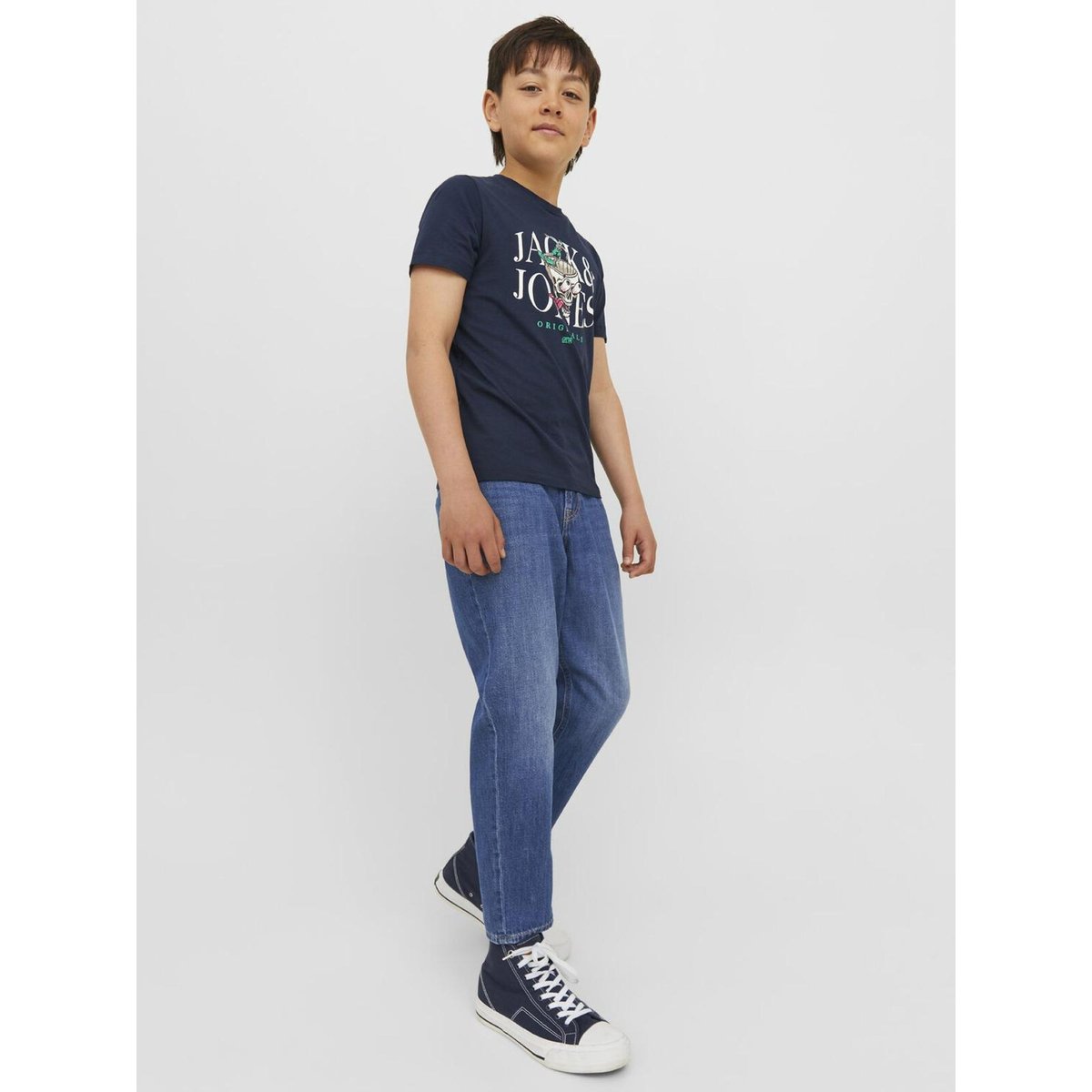 Jean À Coupe Large blue denim, JACK & JONES JUNIOR