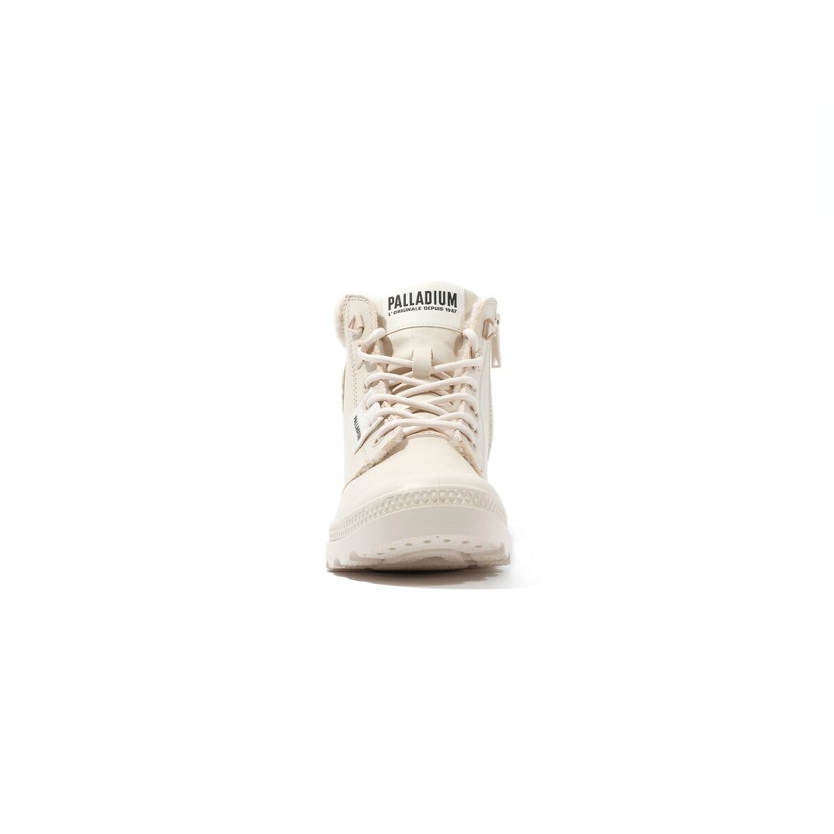 Boots cuir fourrées Pampa Hi Snow Warm beige clair, PALLADIUM