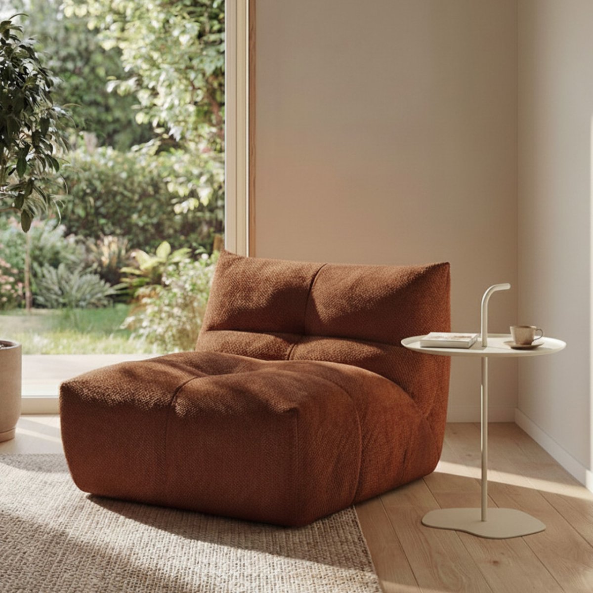 Table d'appoint intérieur et extérieur en métal 38cm- SIVO beige, DRAWER