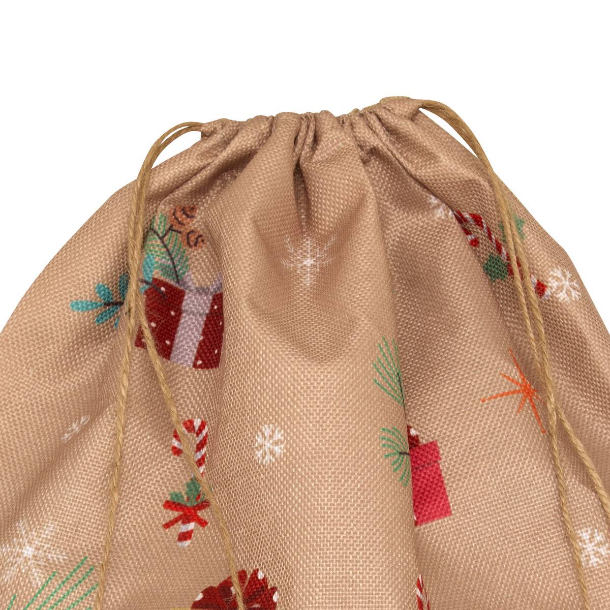 HOTTE PERE NOEL JUTE 50X70CM beige, ATMOSPHERA