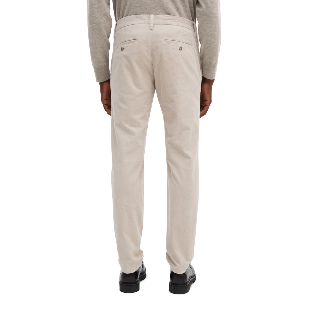 Pantalon en velours côtelé, modèle Stig, coupe jogger en coton organique stretch doux beige, MARC O'POLO