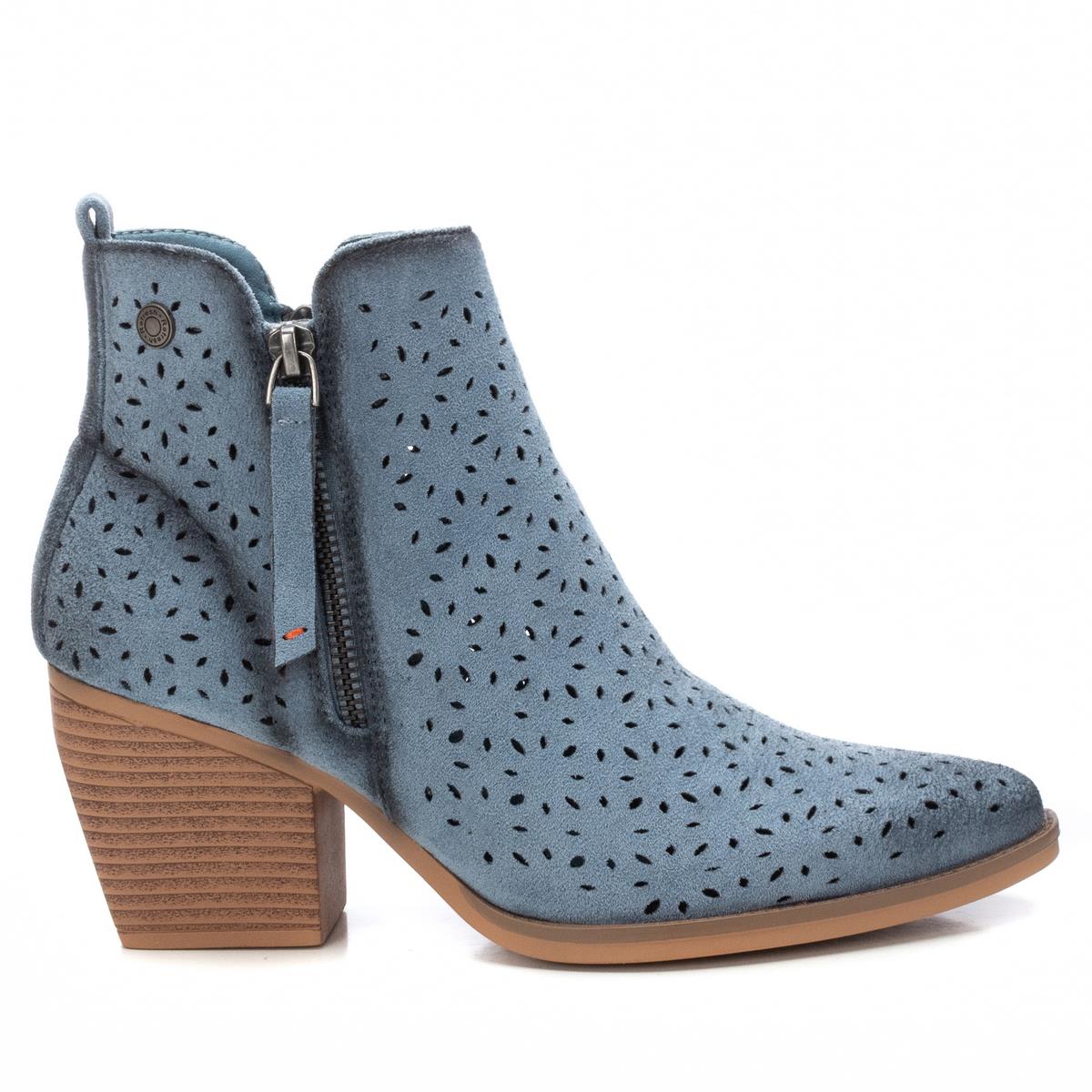 Bottine Talon Décontractée Fermeture éclair bleu jean, REFRESH