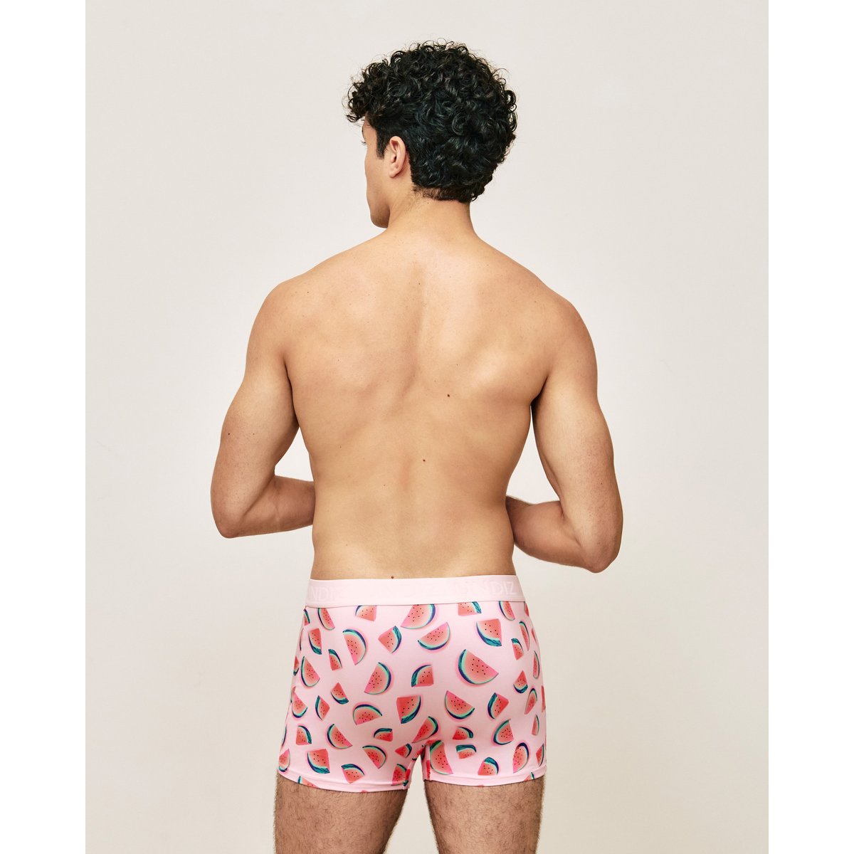 Boxer microfibre motifs pastèques REPEATIZ BRUS rose, UNDIZ