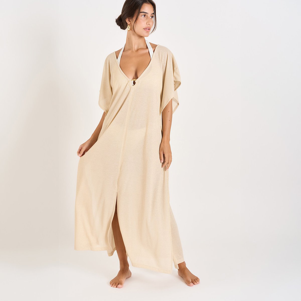 Robe de plage Fabiola - HAMAMET doré, LIVIA