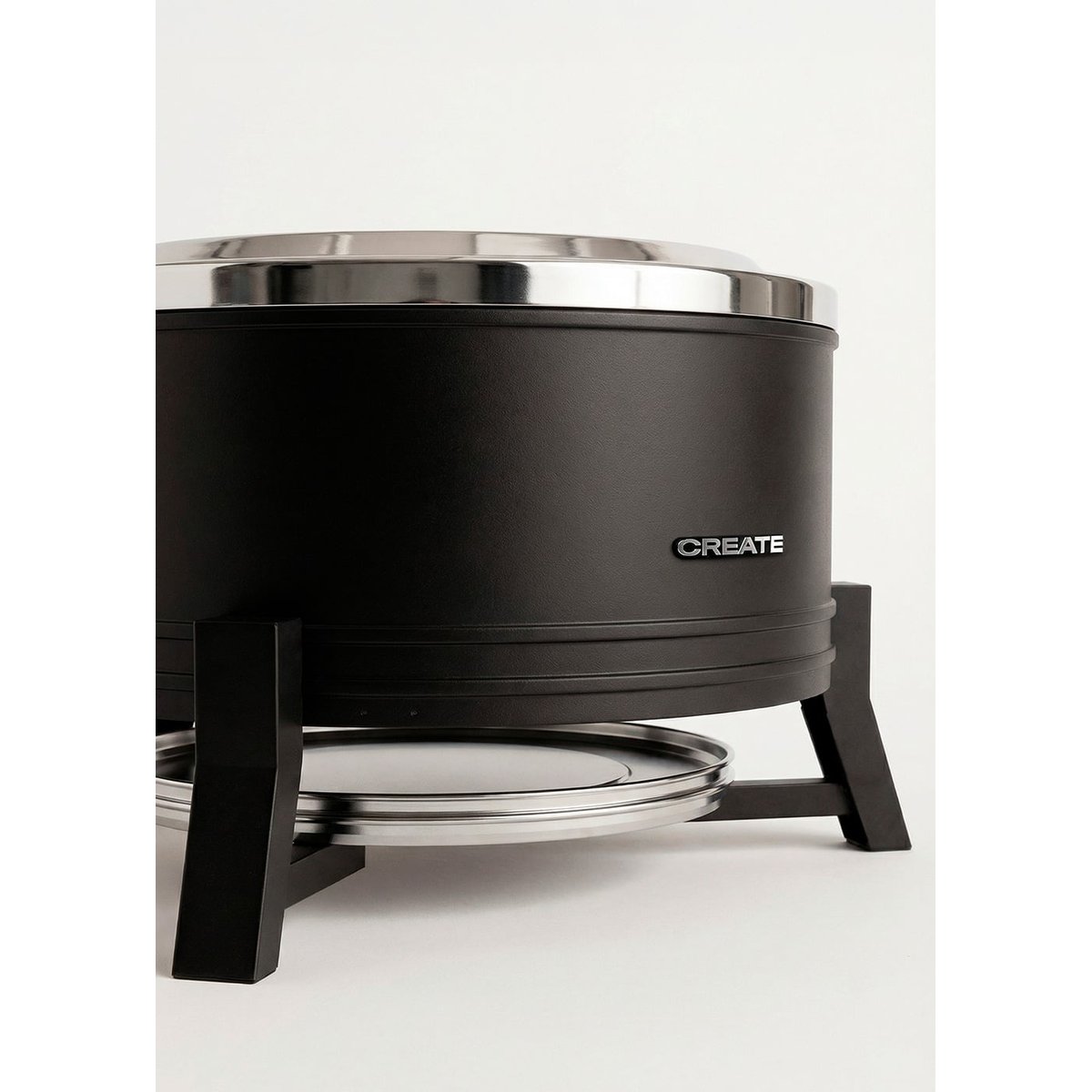 Brasero d'extérieur de 12 kW FIRE PIT ROUND noir, CREATE