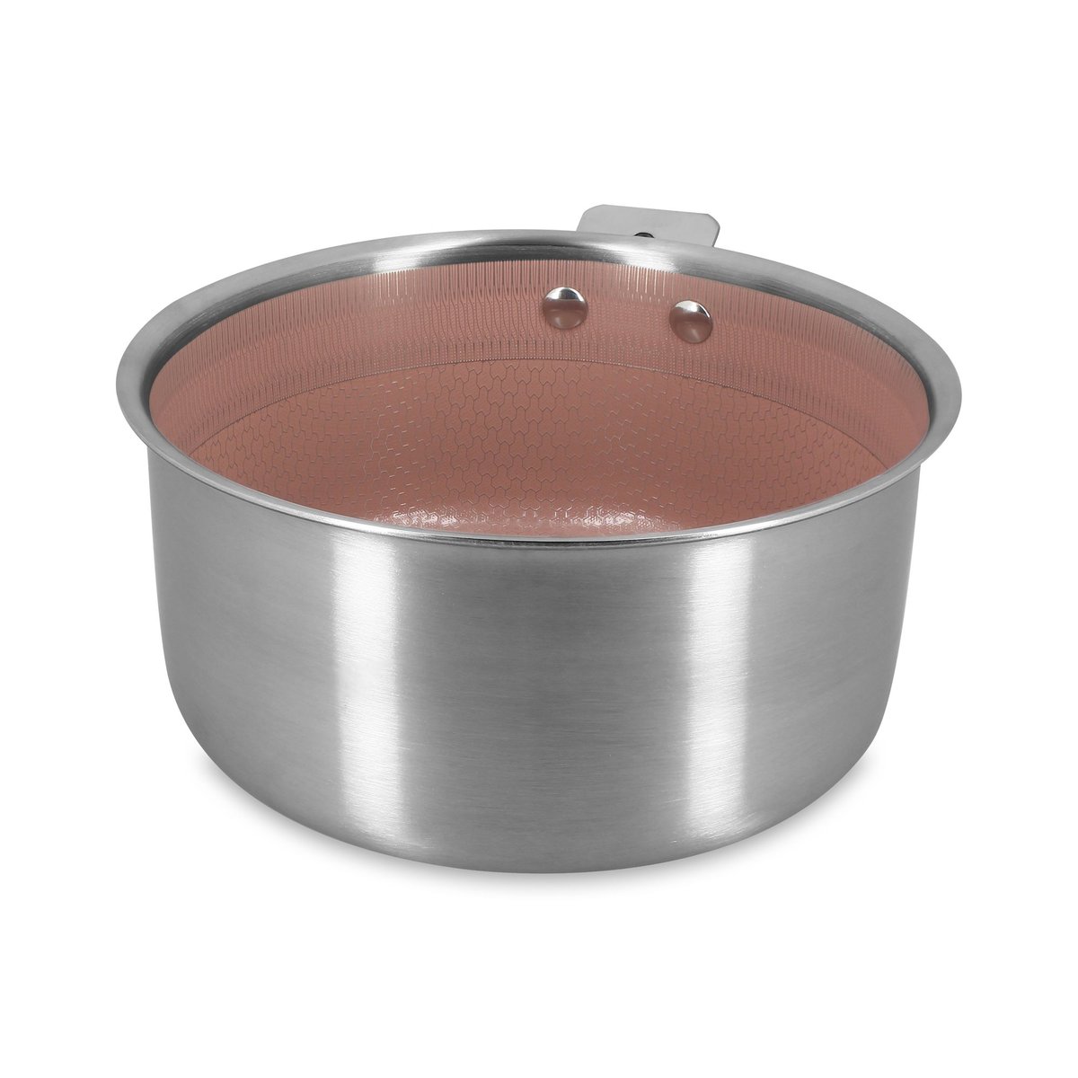 Casserole 20cm en acier inoxydable, AGLAE inox-rose, MENASTYL