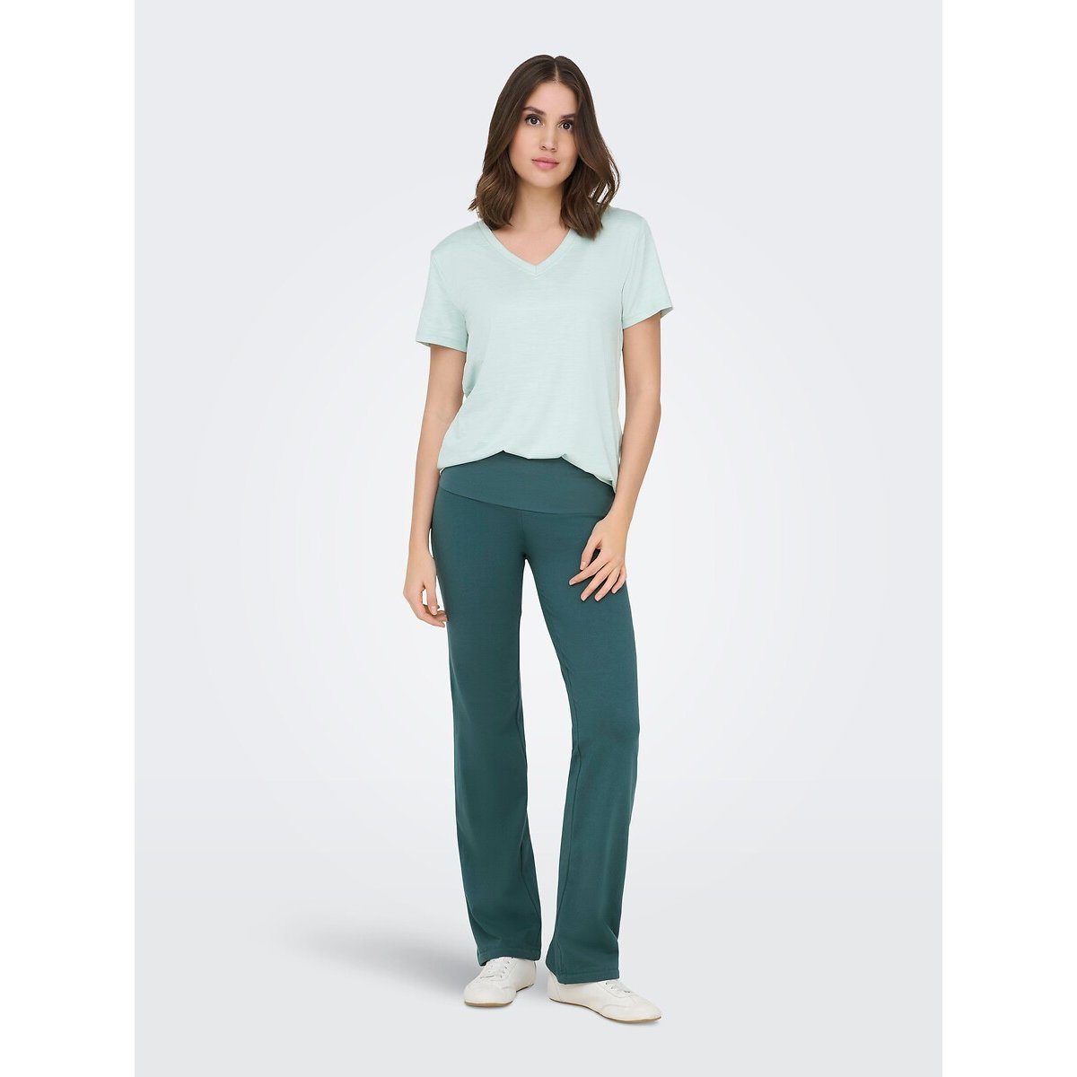 Broek Fold Jazz, wijde snit petrol blauw, ONLY PLAY