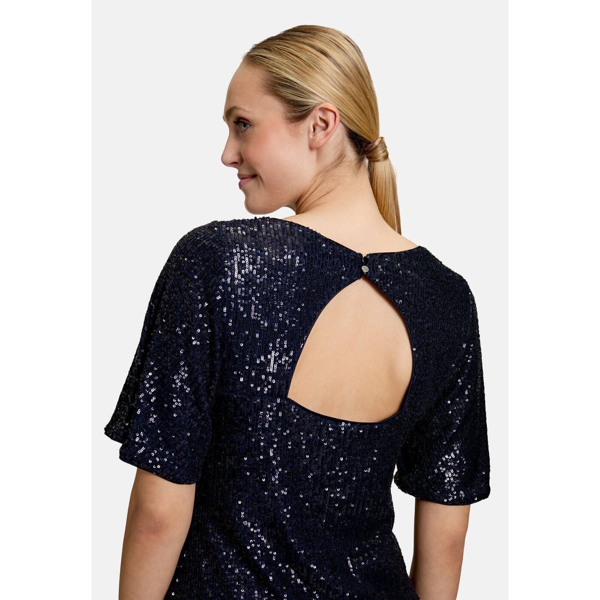 Blouse à paillettes à manches à ailettes night sky, VERA MONT
