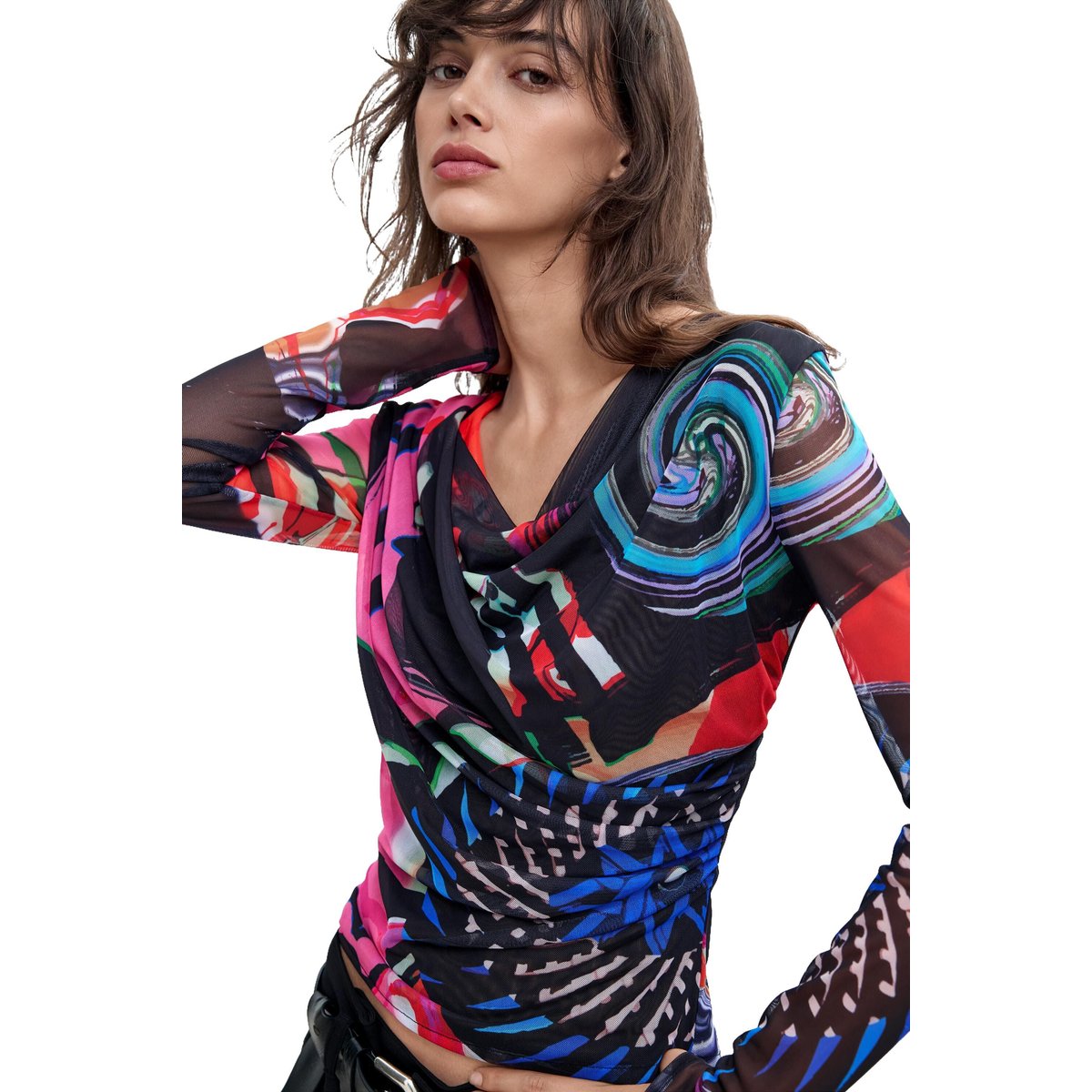 T-shirt en maille imprimée M. C. Lacroix multicolore, DESIGUAL