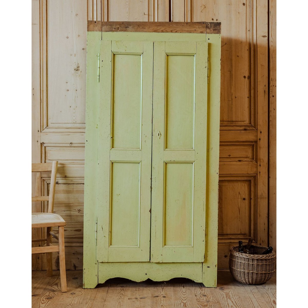 Bonnetière en bois vert Blandine N°473 - Bon état vert, DEBONGOUT
