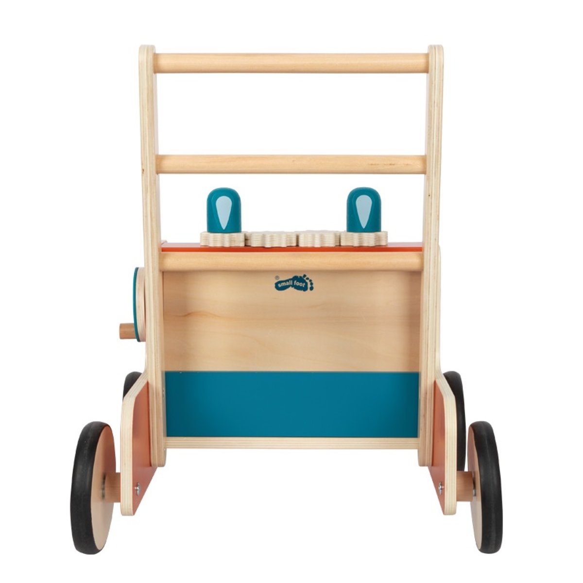 Chariot de marche en bois Pompiers rouge, SMALL FOOT COMPANY