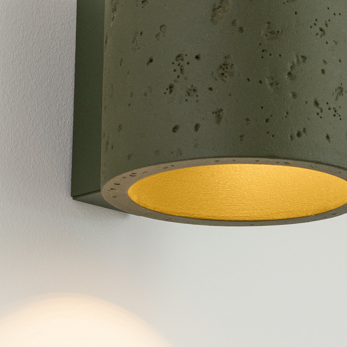 Applique murale Béton Vert Olive G9 1 Orbis vert olive, EDEN