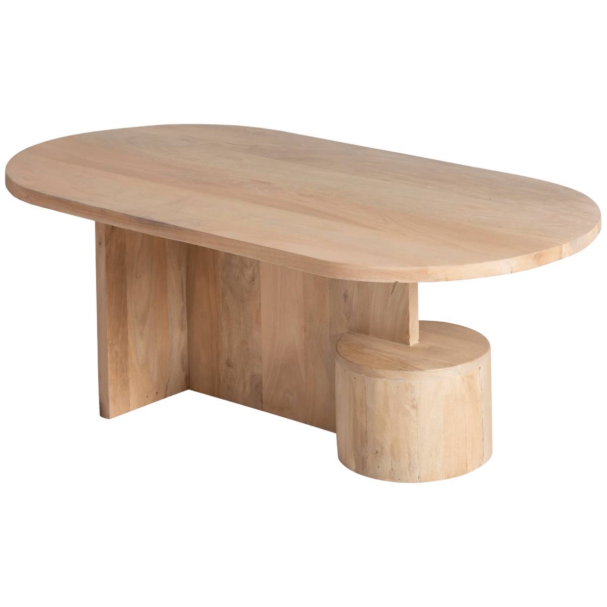Table basse en bois de manguier EDOUARD bois clair, MADE IN MEUBLES 