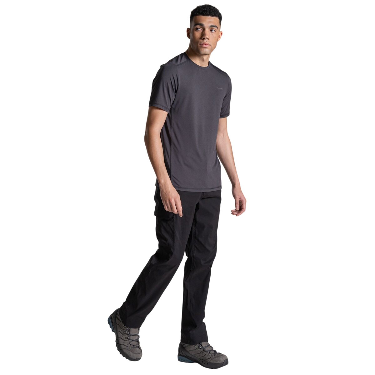 Pantalon uni à taille mi-haute BRISK PRO noir, CRAGHOPPERS