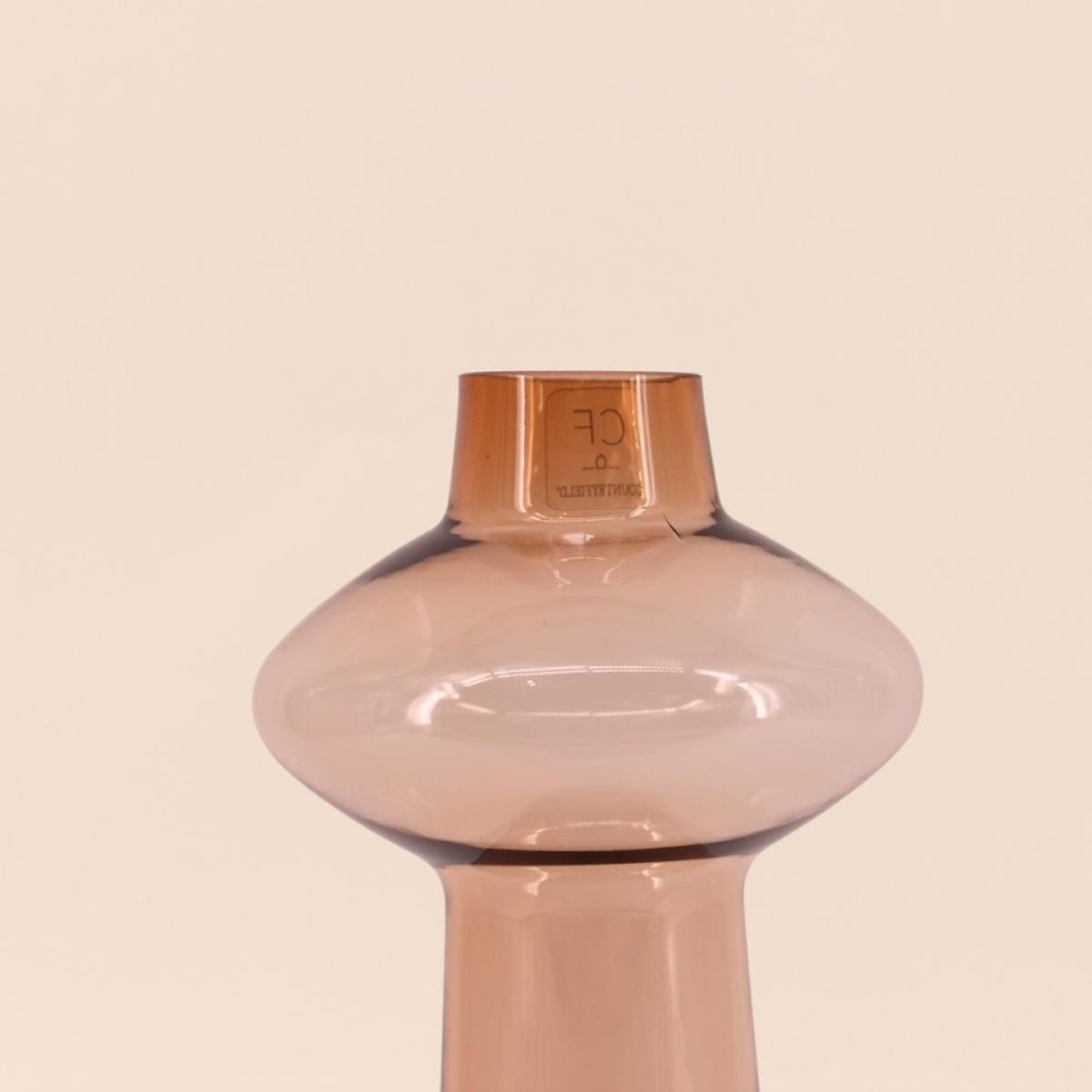 Vase en verre fait main, H30cm marron, DECOSTAR