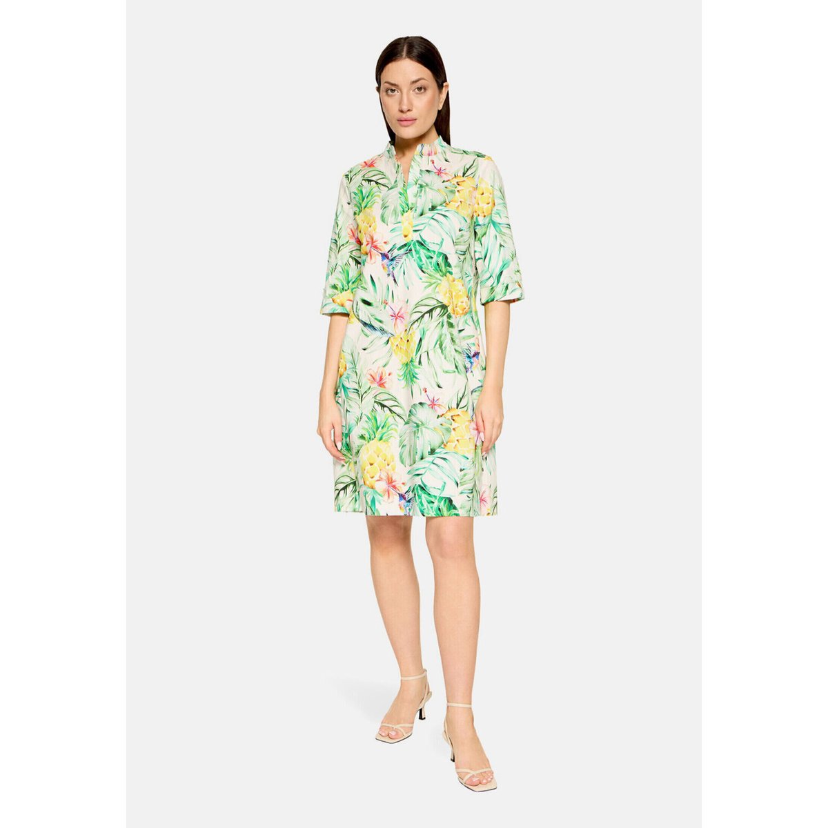 Robe-chemisier à poches green/nature, VERA MONT