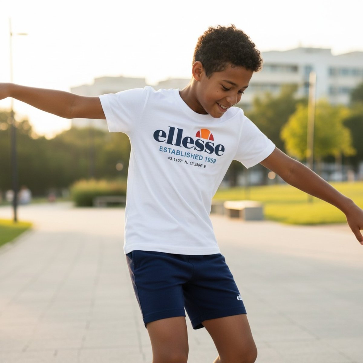 Lot de 2 t-shirts manches courtes et short TEAM bleu marine, ELLESSE