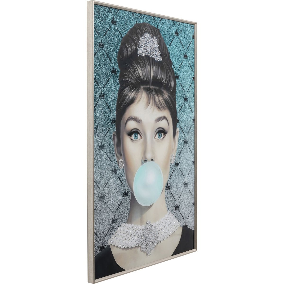 Tableau femme chewing-gum bleu, KARE DESIGN