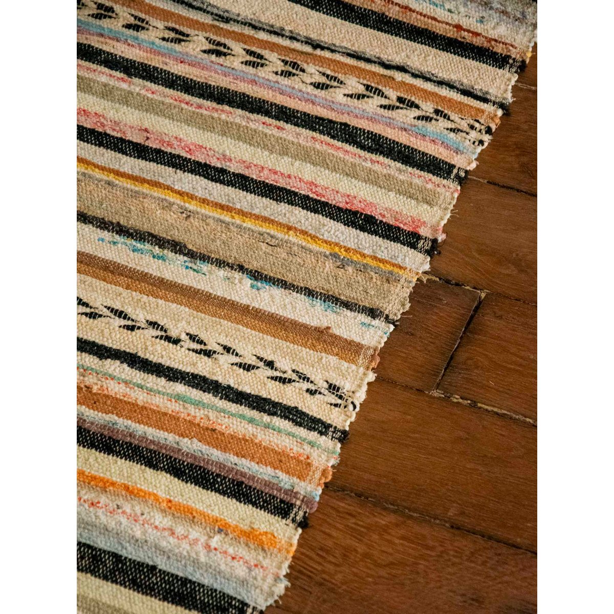 Tapis en lin et coton Olivier N°110 - Bon état multicolore, DEBONGOUT