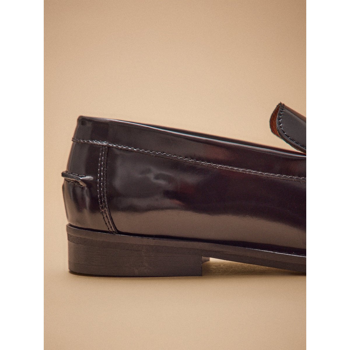 Mocassins cuir vernis noir, CYRILLUS