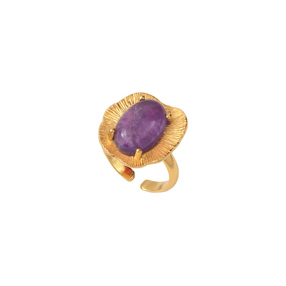 Bague plaquée or améthyste - swann violet, CAROLINE NAJMAN