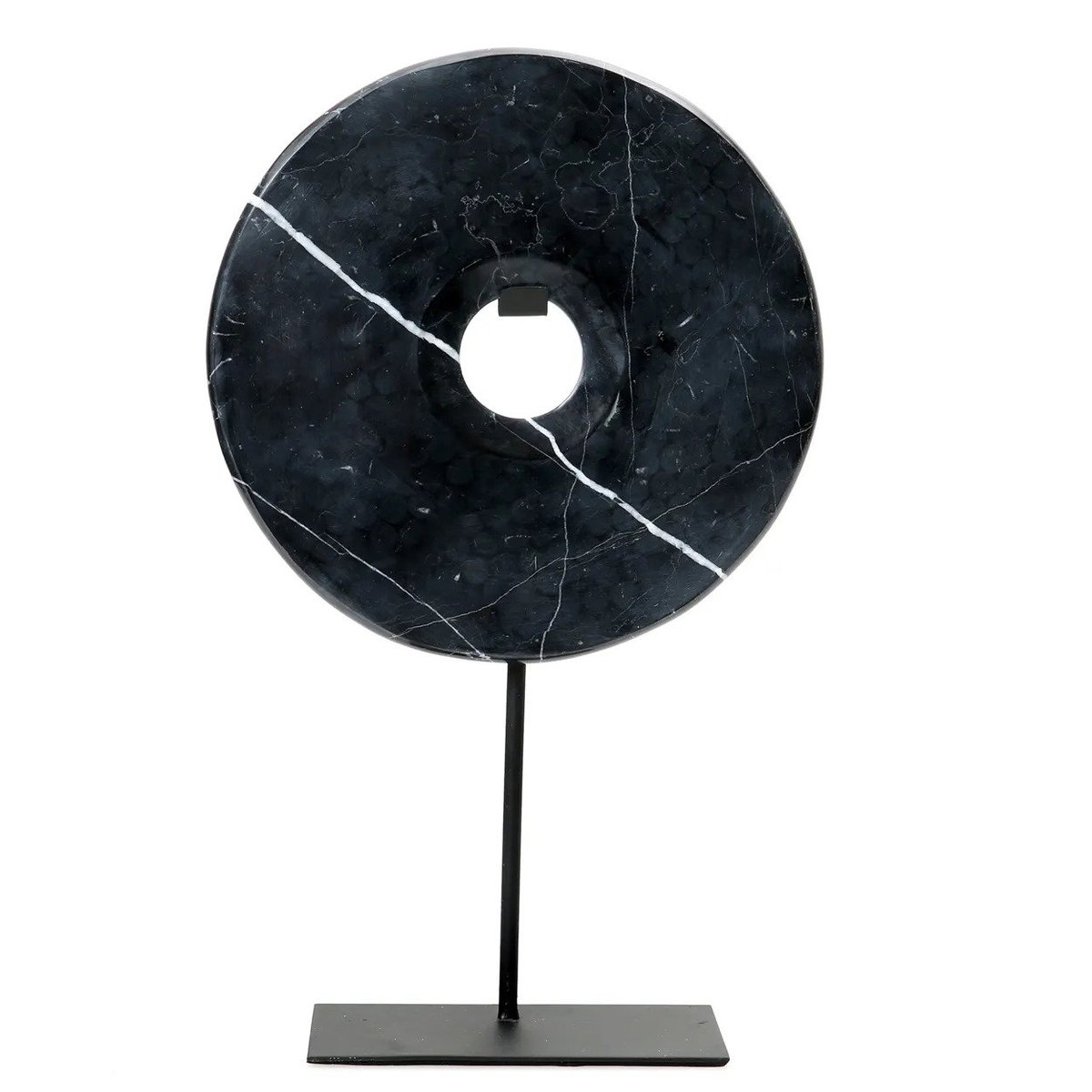 Statuette disque en marbre MARBLE noir, BAZAR BIZAR