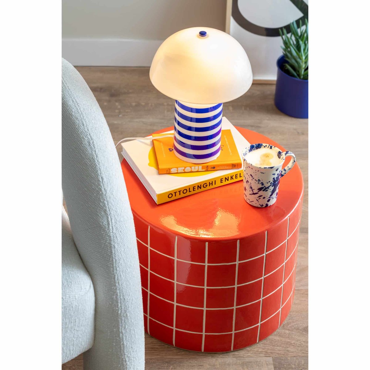 Lampe À Poser Métal RAYADO RETRO bleu cobalt, LEITMOTIV