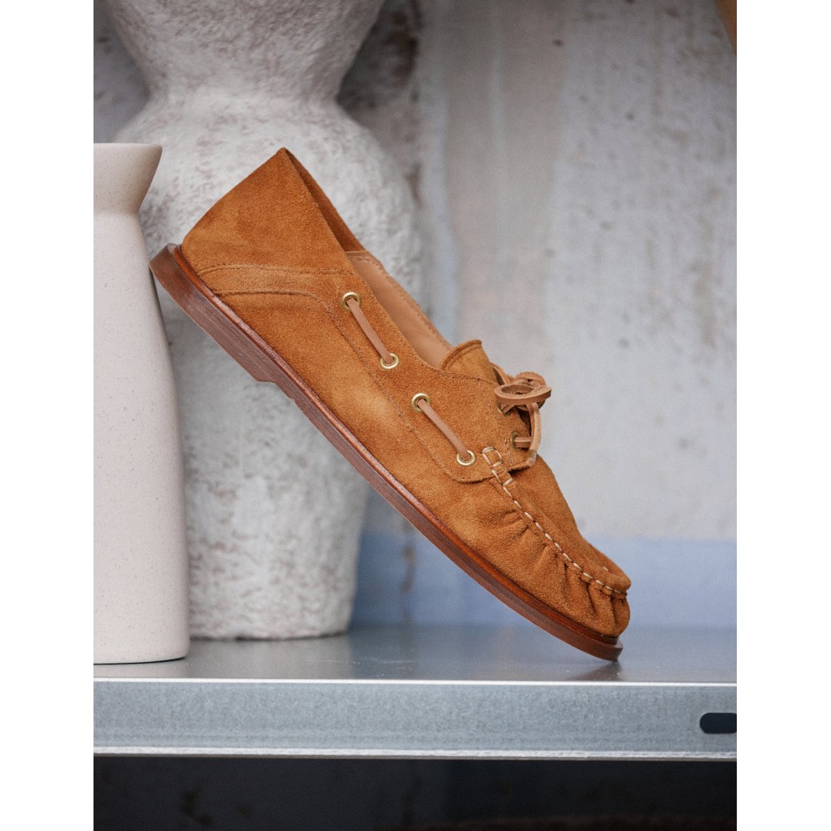 Mocassins OVEL suède ambre, ODAJE